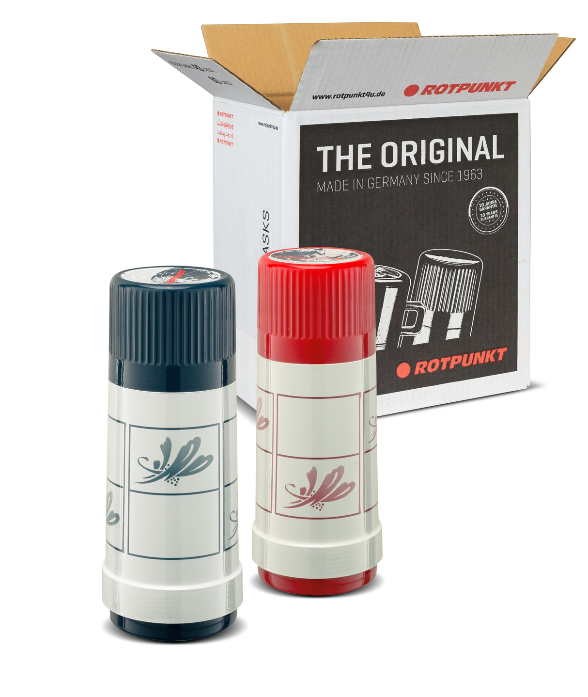 6er-Pack Isolierflaschen – ROTPUNKT Thermoflaschen 0,25L | 20 € Set