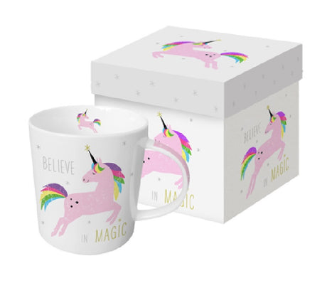 PAPERPRODUCTS DESIGN Trend Mug in rechteckiger Geschenkdose - White Unicorn pink