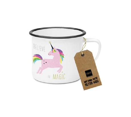 PAPERPRODUCTS DESIGN Happy Metal Mug - Pink Unicorn