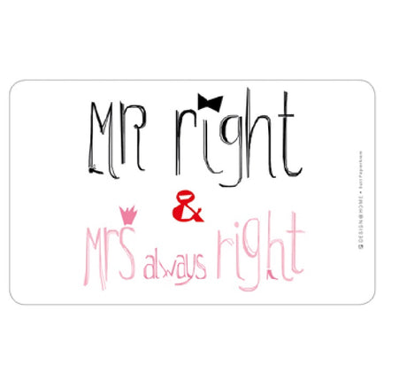 PAPERPRODUCTS DESIGN Brettchen - Mr. and Mrs. Right