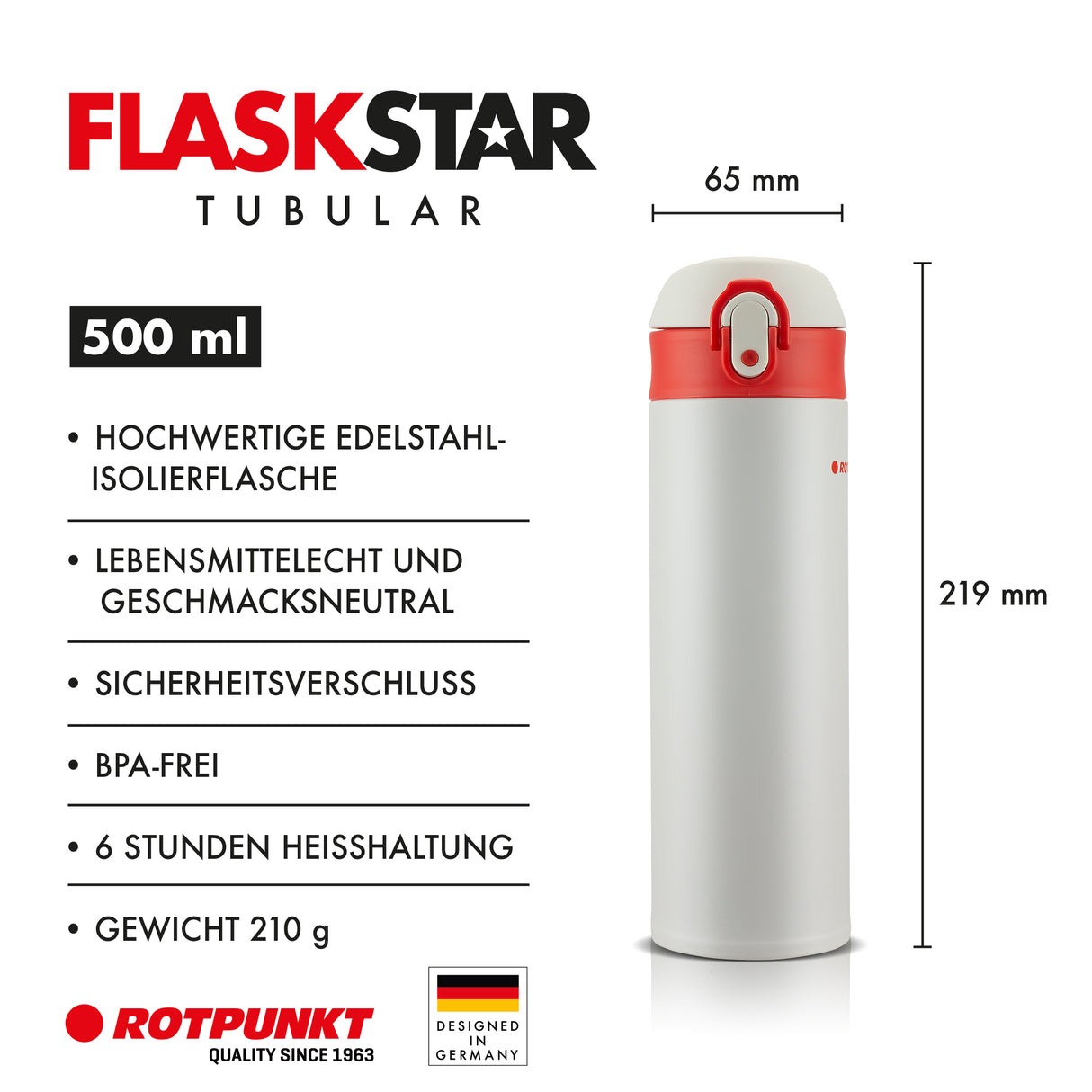 FLASKSTAR TUBULAR - Edelstahlflasche