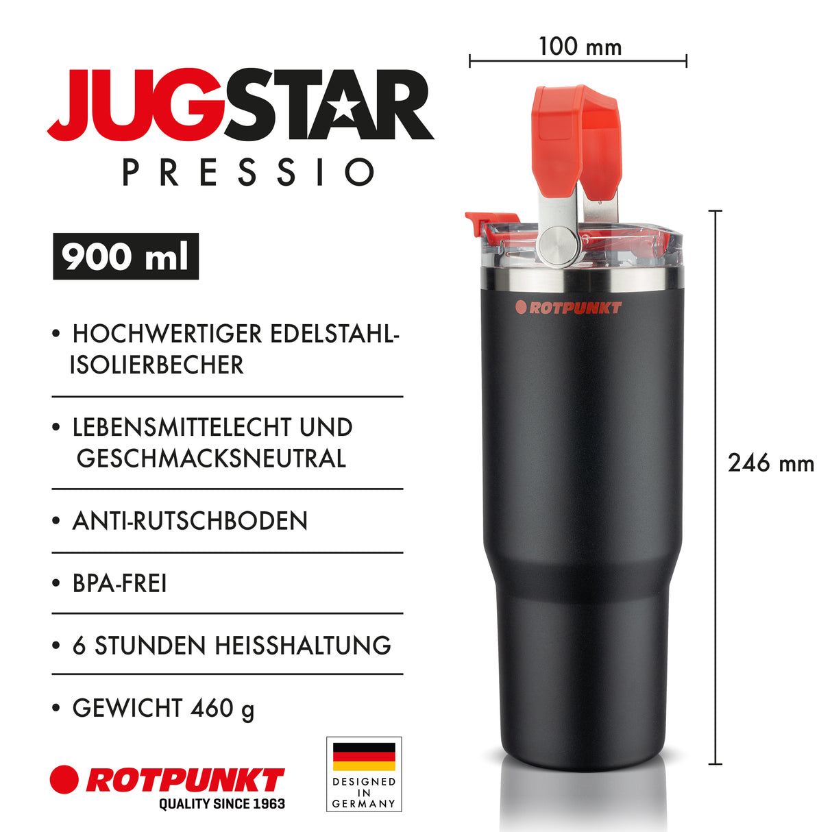 JUGSTAR PRESSIO TUMBLER - Edelstahlbecher