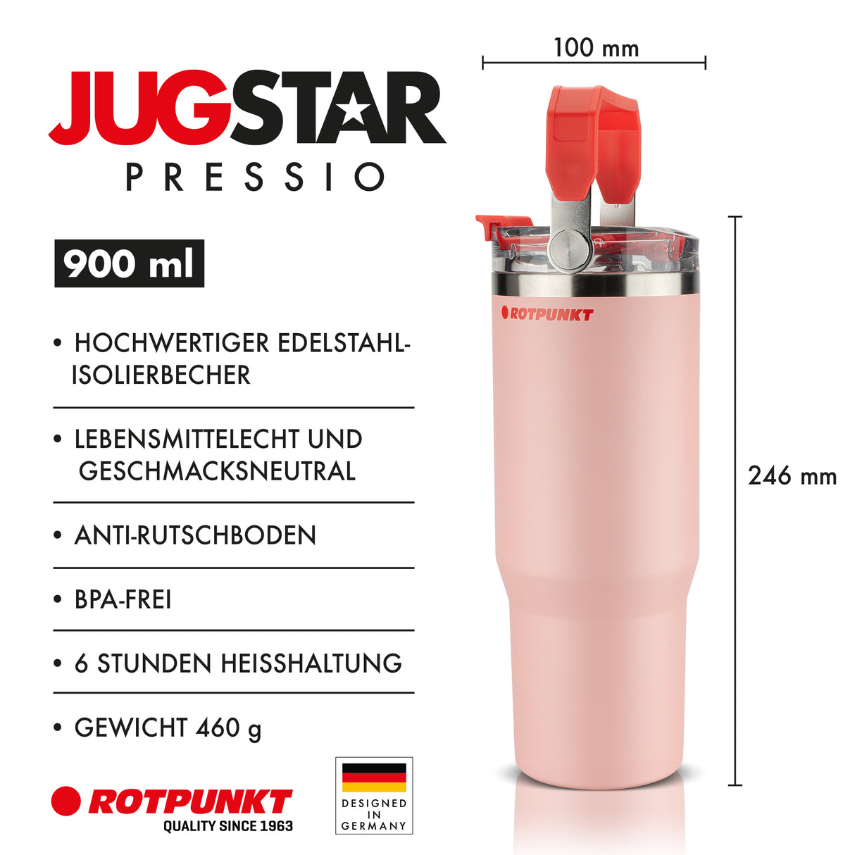 JUGSTAR PRESSIO TUMBLER - Edelstahlbecher