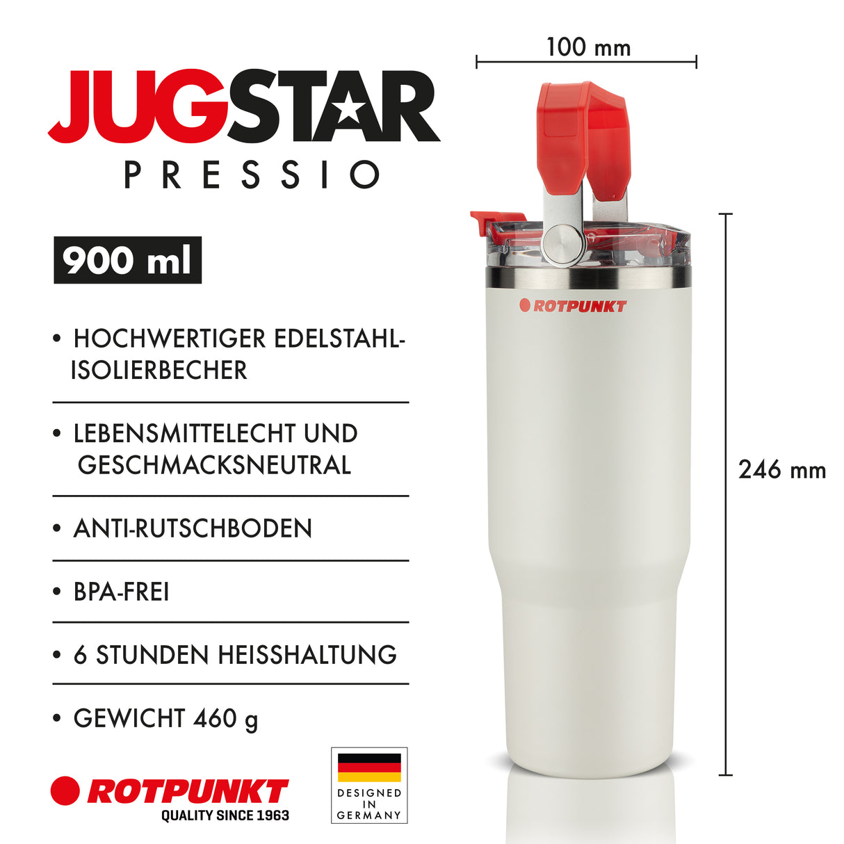 JUGSTAR PRESSIO TUMBLER - Edelstahlbecher