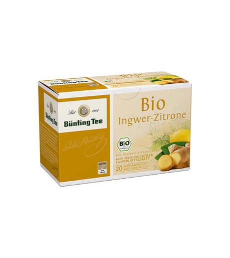 BÜNTING BIO Ingwer-Zitrone-Tee - 20 x 2g im Teebeutel