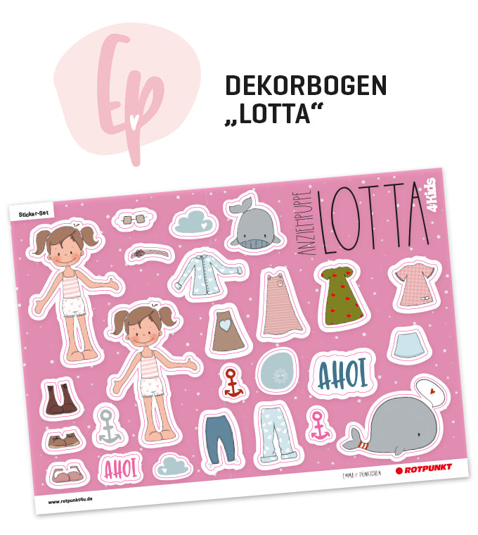 Kinderflasche „4 KIDS“ - Dekorbogen emmapünktchen LOTTA