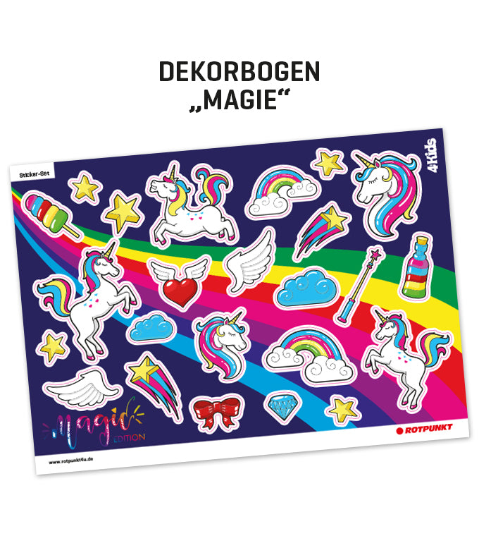 Kinderflasche „4 KIDS“ - Dekorbogen Magie