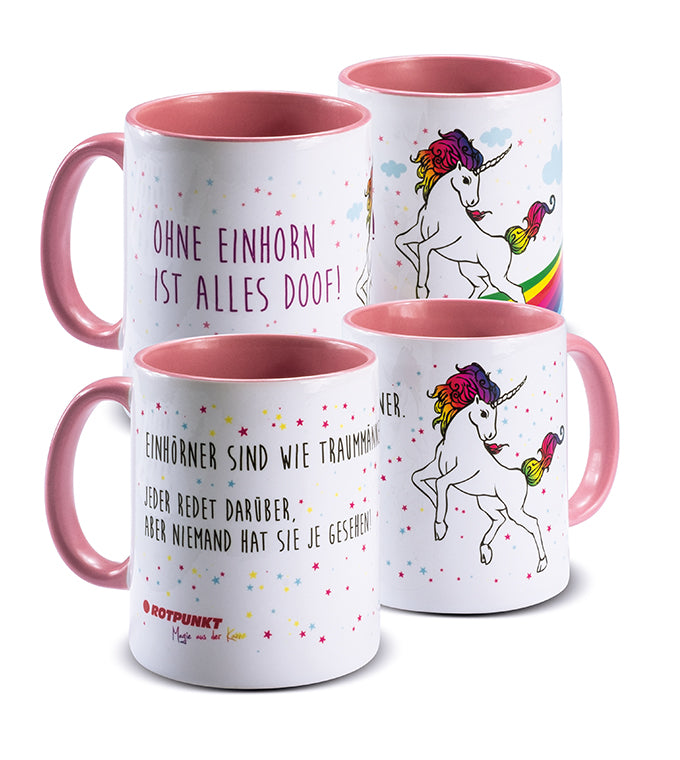 Einhorn-Tassen - 2x Keramik / Motiv 2 und 3