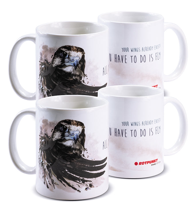 Falke-Tassen - 2x Keramik / Motiv 3