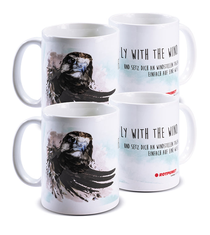 Falke-Tassen - 2x Keramik / Motiv 4