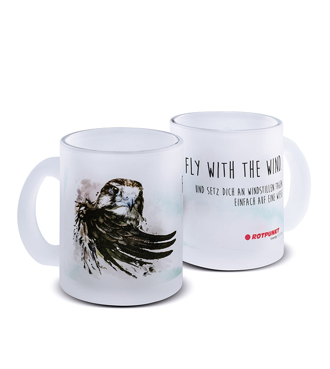 Falke-Tassen - 1x Milchglas / Motiv 4