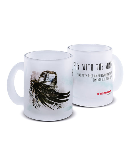 Falke-Tassen - 1x Milchglas / Motiv 4