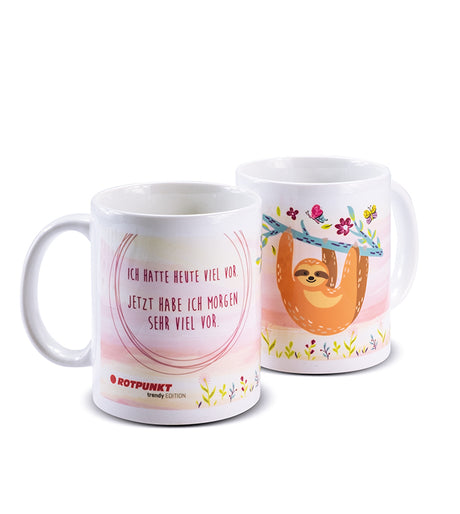 Faultier-Tassen - 1x Keramik / Motiv 1