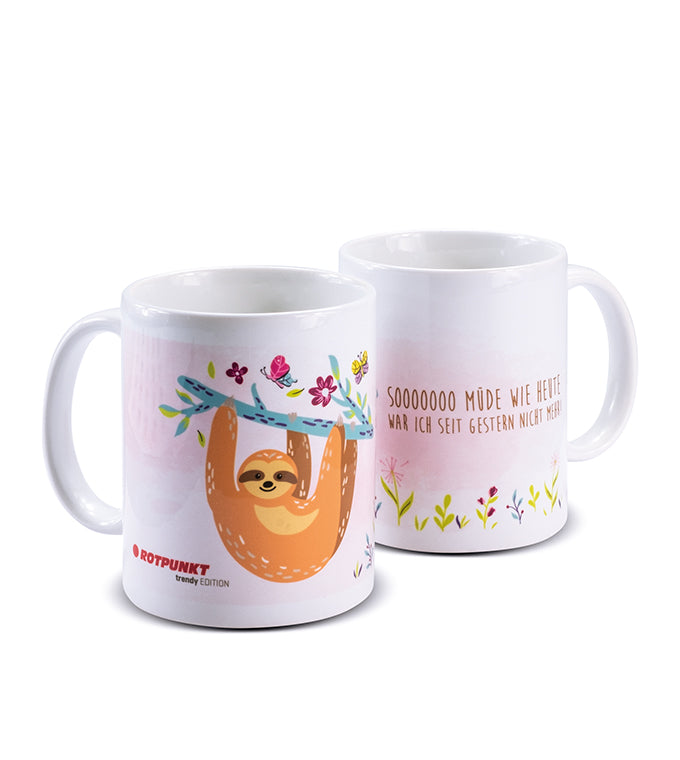 Faultier-Tassen - 1x Keramik / Motiv 3