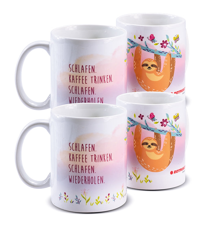 Faultier-Tassen - 2x Keramik / Motiv 4