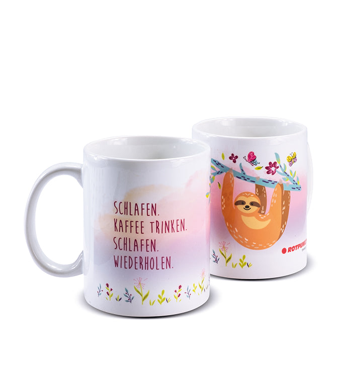 Faultier-Tassen - 1x Keramik / Motiv 4