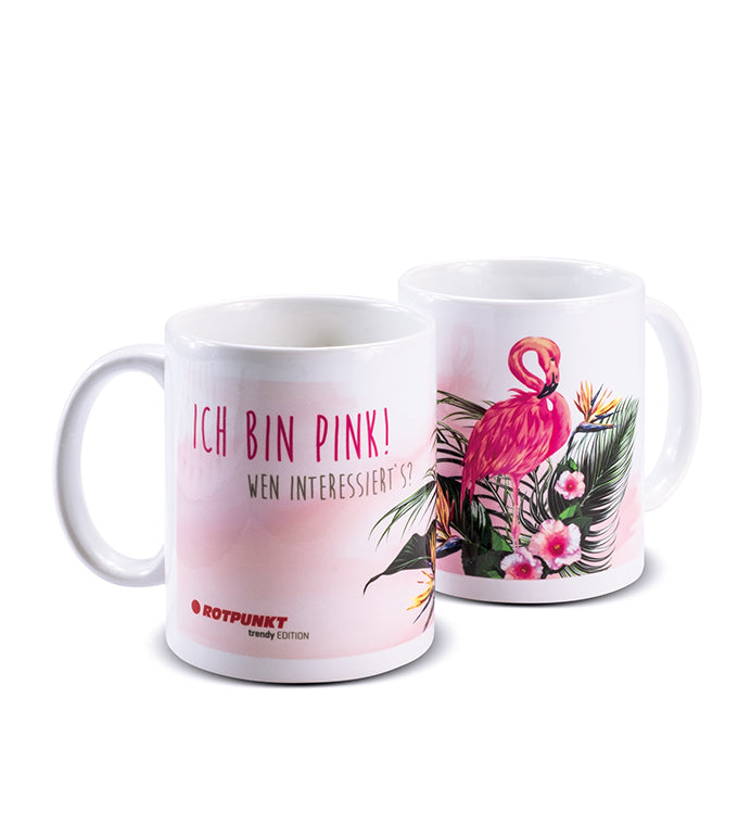 Flamingo-Tassen - 1x Keramik / Motiv 1
