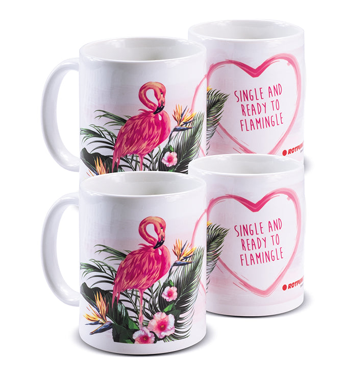 Flamingo-Tassen - 2x Keramik / Motiv 3