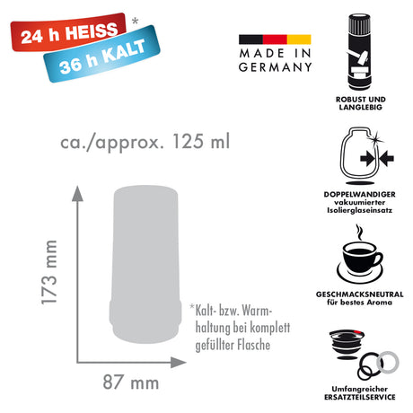 Isolierflasche 40 MAX GLOSSY –SALE– - 0,125 l | glossy orange