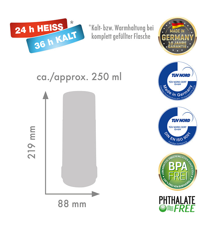 Isolierflasche 40 MAX - 0,25 l | polar/electric cardinal