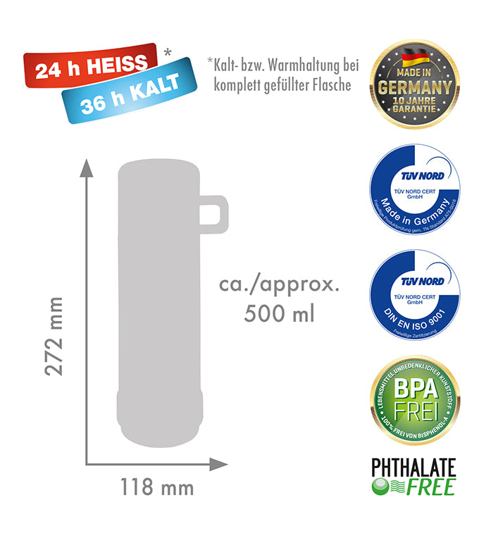 Isolierflasche 60 JESPER - 0,5 l | hyperblue