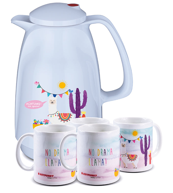 Lama-Set polar - mit 2 Keramiktassen / Motiv 1