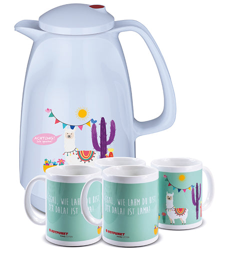 Lama-Set polar - mit 2 Keramiktassen / Motiv 2