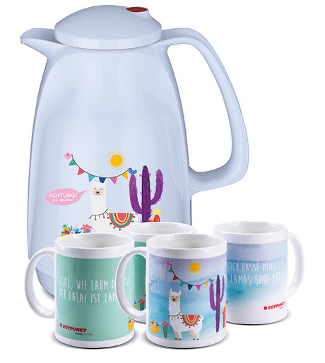 Lama-Set polar - mit 2 Keramiktassen / Motiv 2 und 3