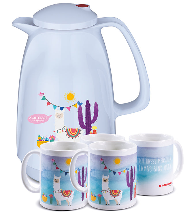 Lama-Set polar - mit 2 Keramiktassen / Motiv 3