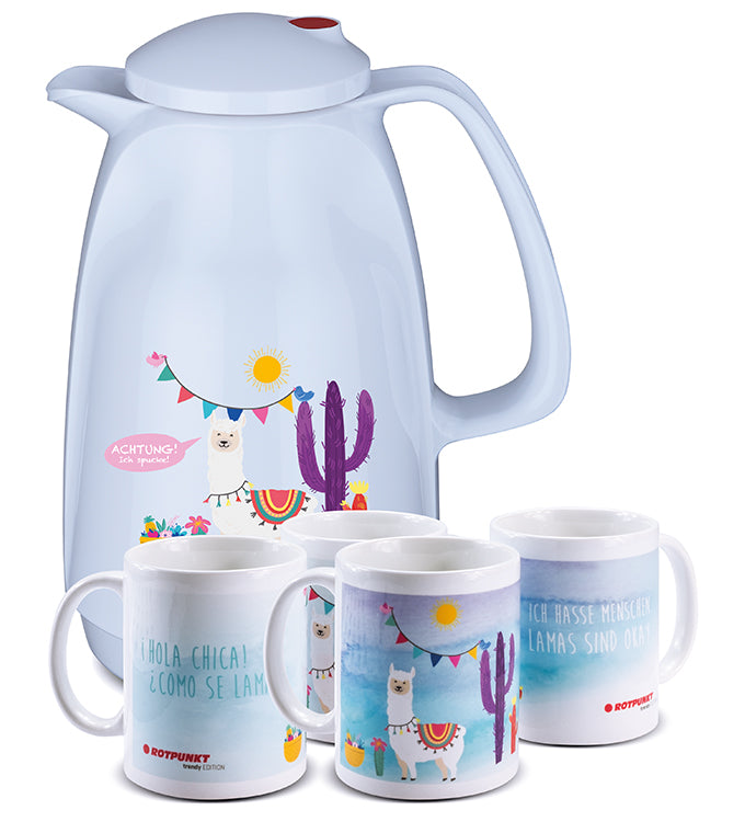 Lama-Set polar - mit 2 Keramiktassen / Motiv 3 und 4