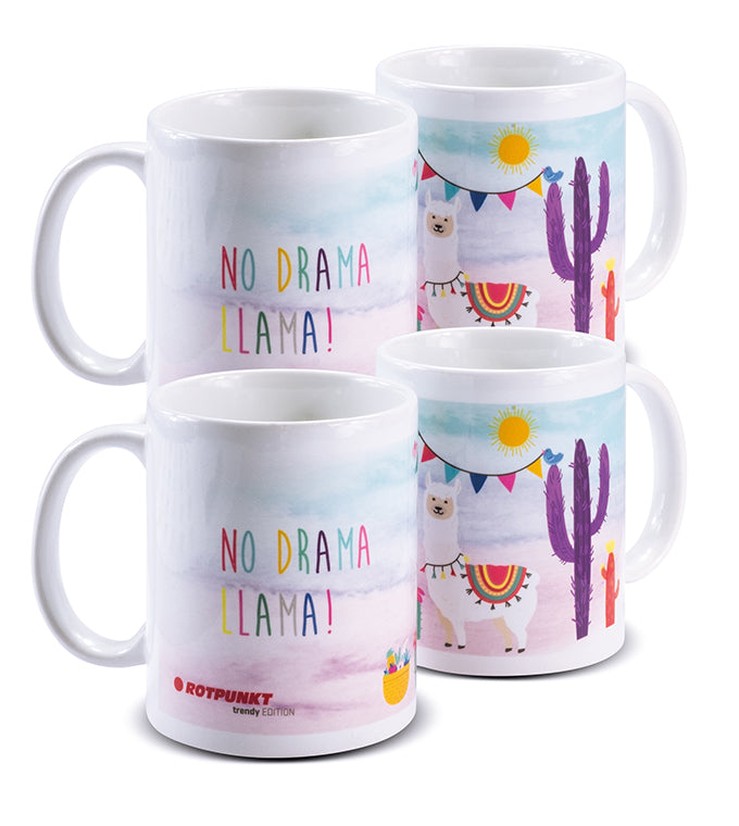 Lama-Tassen - 2x Keramik / Motiv 1