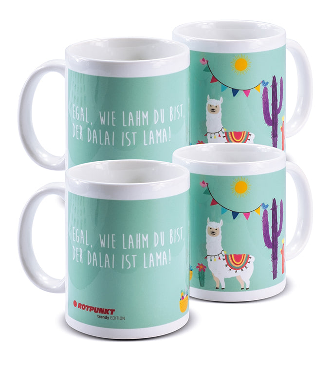 Lama-Tassen - 2x Keramik / Motiv 2