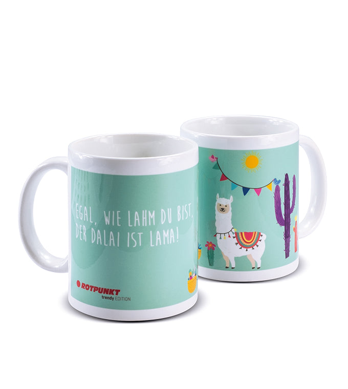 Lama-Tassen - 1x Keramik / Motiv 2