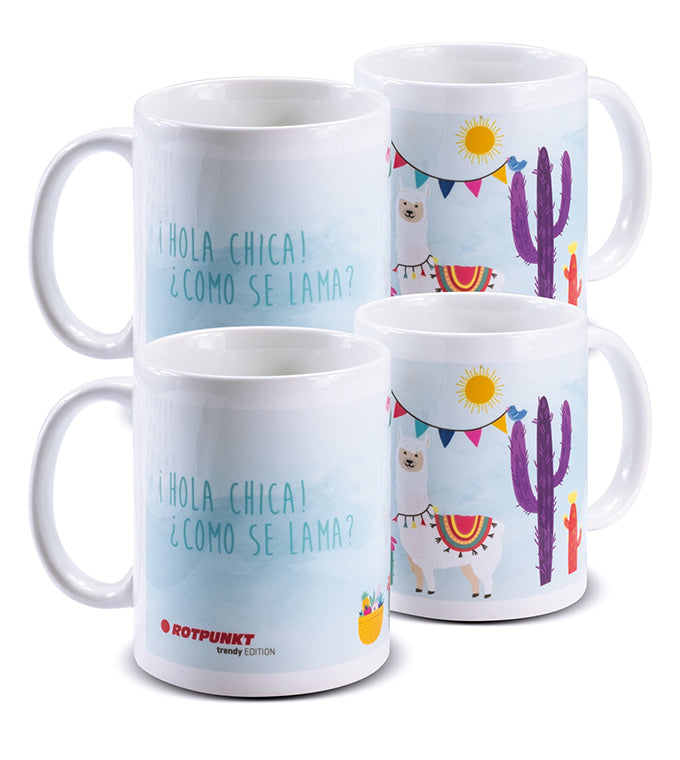 Lama-Tassen - 2x Keramik / Motiv 4