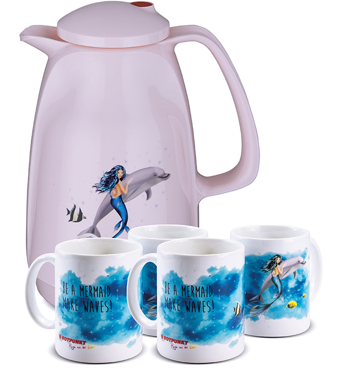 Meerjungfrau-Set cherry blossom - mit 2 Keramiktassen / Motiv 1