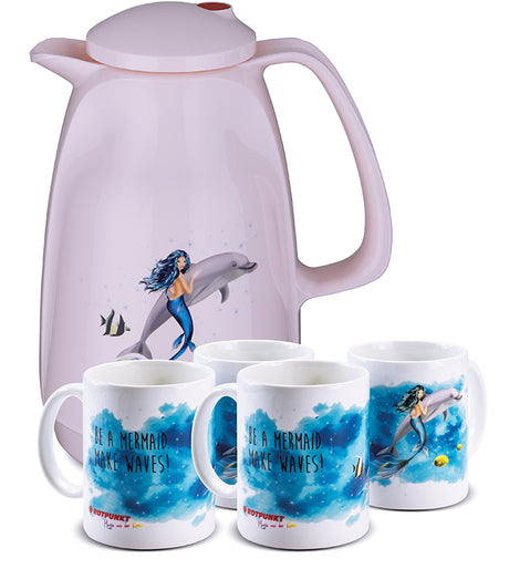 Meerjungfrau-Set cherry blossom - mit 2 Keramiktassen / Motiv 1