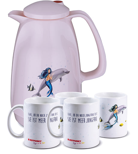 Meerjungfrau-Set cherry blossom - mit 2 Keramiktassen / Motiv 2