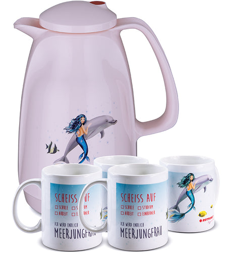 Meerjungfrau-Set cherry blossom - mit 2 Keramiktassen / Motiv 3