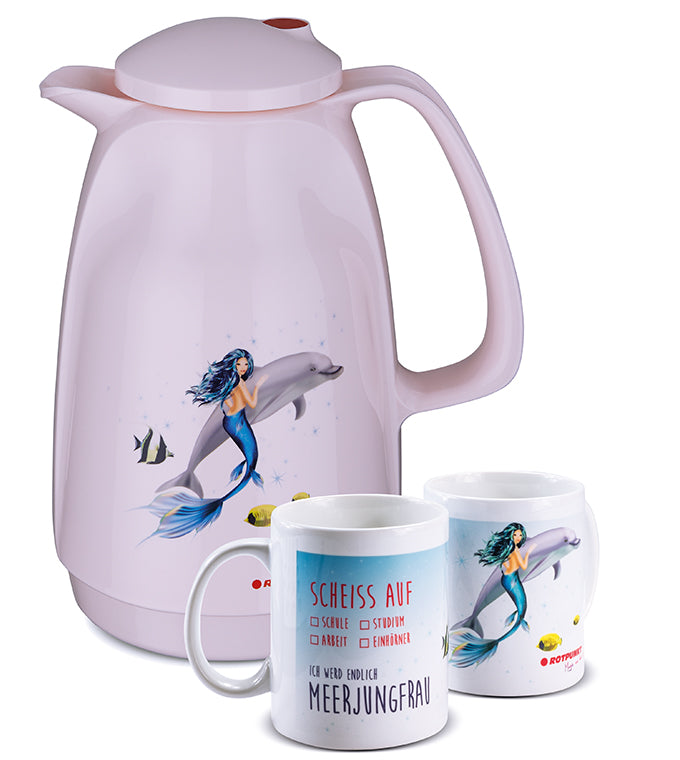 Meerjungfrau-Set cherry blossom - mit 1 Keramiktasse / Motiv 3