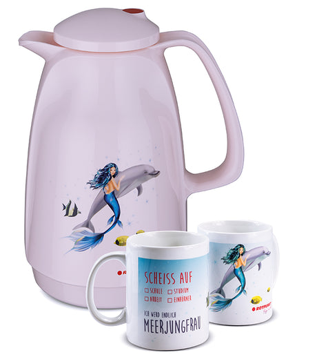 Meerjungfrau-Set cherry blossom - mit 1 Keramiktasse / Motiv 3