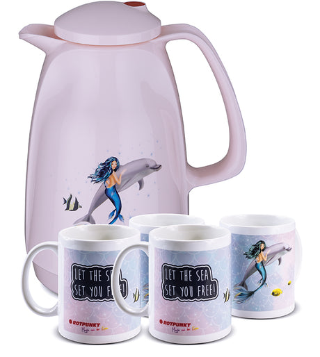 Meerjungfrau-Set cherry blossom - mit 2 Keramiktassen / Motiv 4