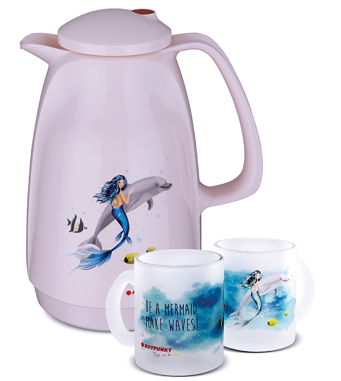 Meerjungfrau-Set cherry blossom - mit 1 Milchglastasse / Motiv 1