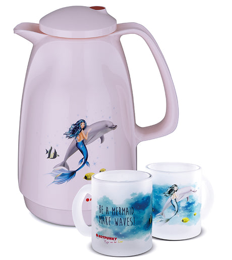 Meerjungfrau-Set cherry blossom - mit 1 Milchglastasse / Motiv 1