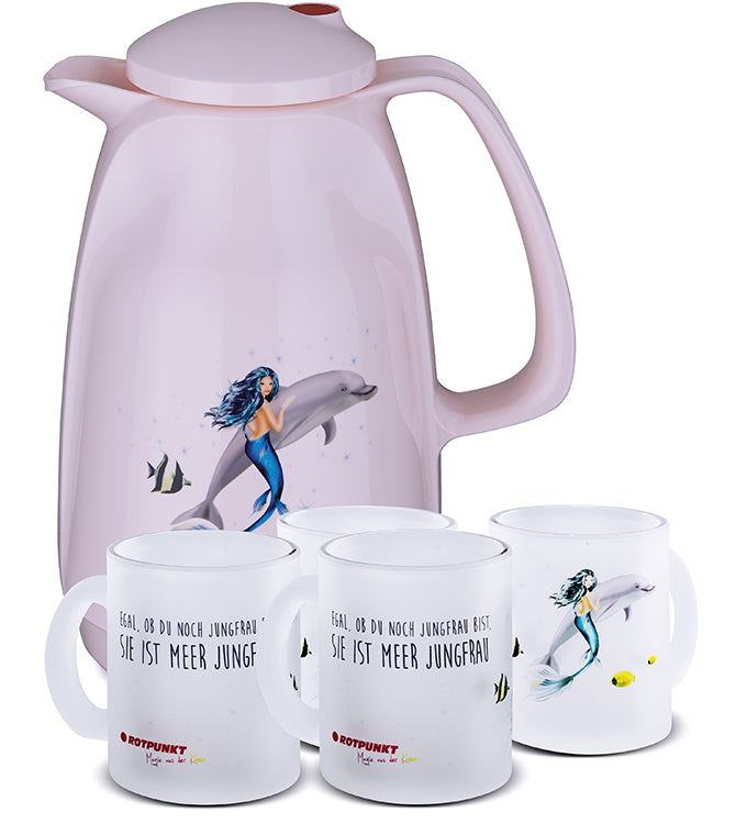 Meerjungfrau-Set cherry blossom - mit 2 Milchglastassen / Motiv 2