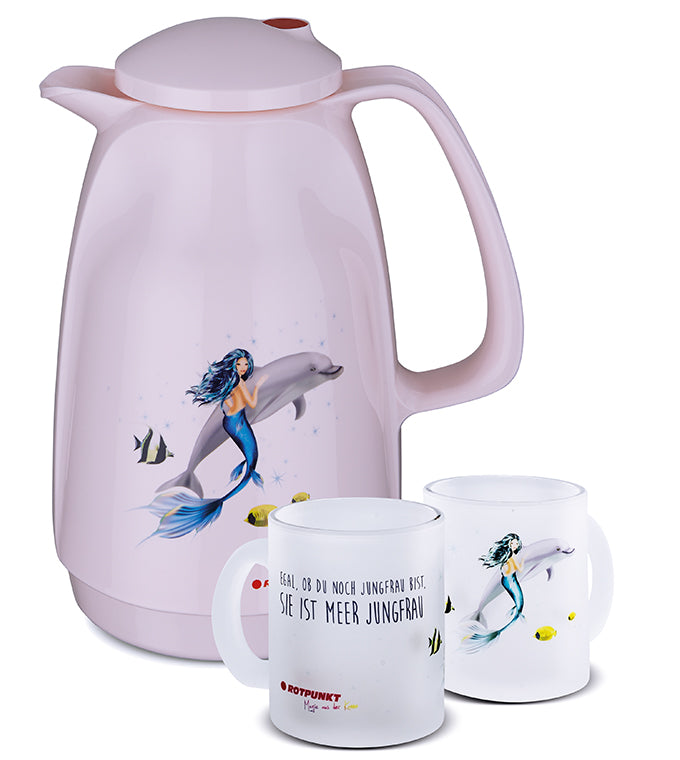 Meerjungfrau-Set cherry blossom - mit 1 Milchglastasse / Motiv 2