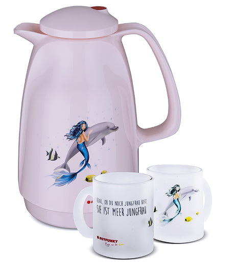 Meerjungfrau-Set cherry blossom - mit 1 Milchglastasse / Motiv 2