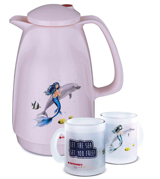 Meerjungfrau-Set cherry blossom - mit 1 Milchglastasse / Motiv 4