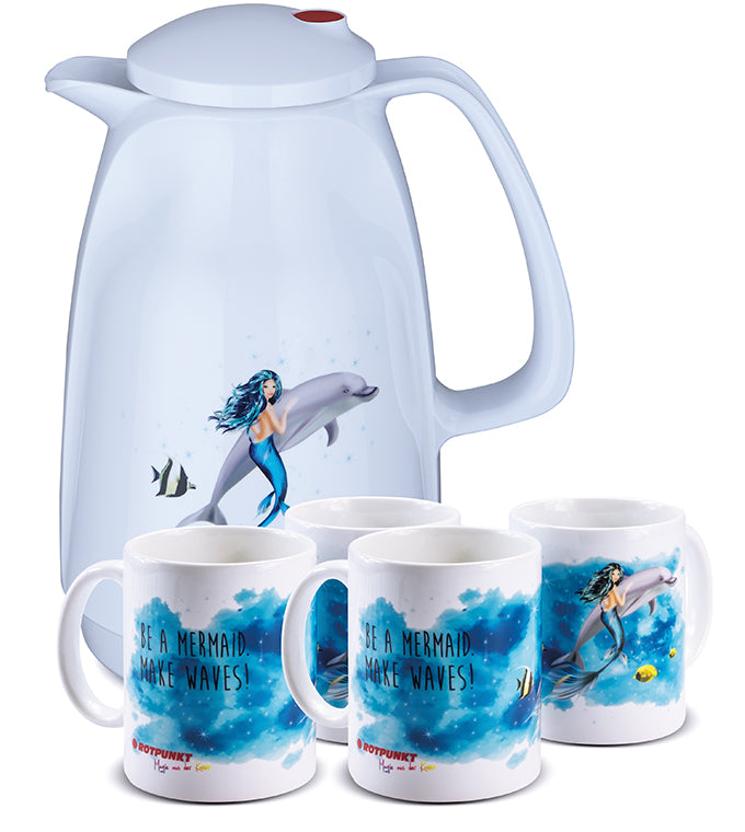 Meerjungfrau-Set polar - mit 2 Keramiktassen / Motiv 1