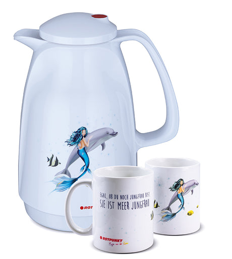 Meerjungfrau-Set polar - mit 1 Keramiktasse / Motiv 2