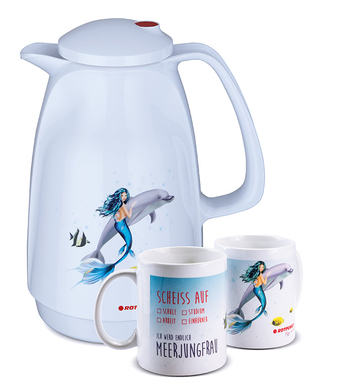 Meerjungfrau-Set polar - mit 1 Keramiktasse / Motiv 3